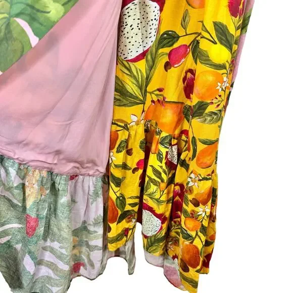 Farm Rio Mixed Print Midi Wrap Dress Small NWT - Picture 7 of 16